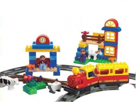 фото Детский конструктор М 0438 , 6188 B "Железная дорога" (91 деталька)