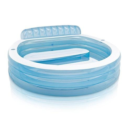 фото Надувной бассейн 57190 с надувным сидением (224-216-76см)