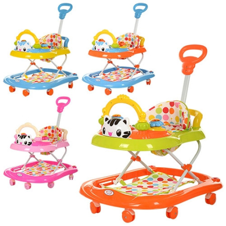 фото Детские ходунки-каталка BAMBI 839-1B родительская ручка коврик