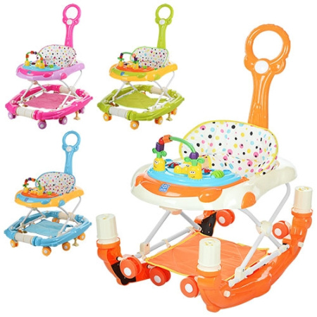 фото Ходунки-качалка детские BAMBI M 3228 с родительской ручкой