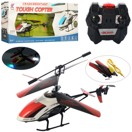 фото Вертолет с радиоуправлением 305 свет гироскоп и запасные лопасти (27 см)