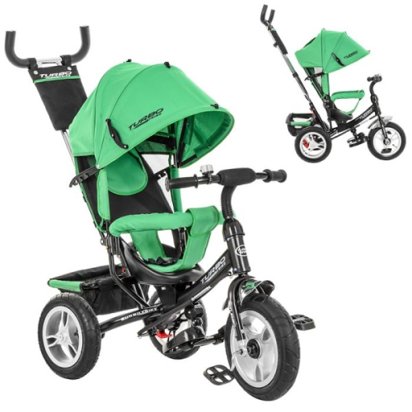Велосипед три колеса Turbotrike M 3113A-N4 надувные колеса (зеленый)