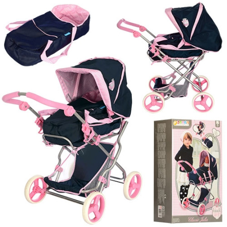 фото Коляска для куклы D-86615 люлька-переноска корзина