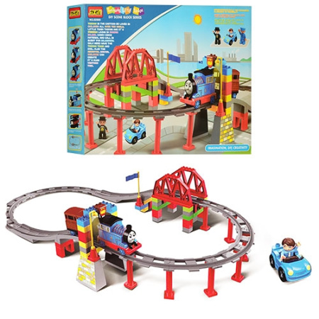 фото Конструктор для детей JIXIN 8288 D ЖД вагончик (67-9-46cм)