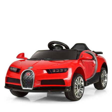 фото Детский автомобиль Bugatti M 3988EBLR-3 с кожаным сиденьем 2 мотора (красный)