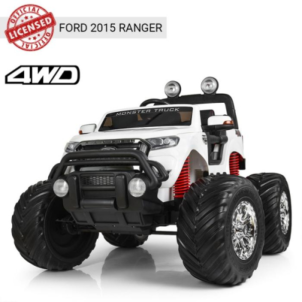 Детский внедорожник-монстр Ford Ranger M 4013EBLR-1 привод на всех колесах (белый)