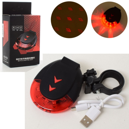 фото Светодиодный фонарь задний для велосипеда AS180042-4 на аккумуляторе (ARROW)