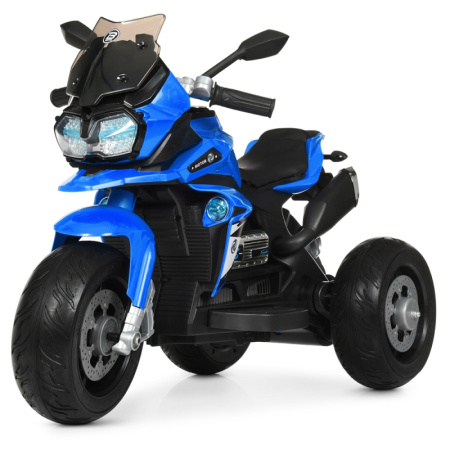 фото Мотоцикл для детей BMW M 4117EL-4 музыка свет кожа (синий)