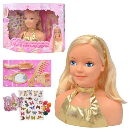 фото Кукла-бюст для причесок и макияжа Princesse 69815 с аксессуарами