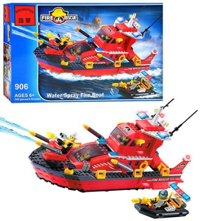 фото Детский конструктор BRICK 906 "Пожарная тревога" (340 деталей)