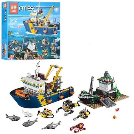 фото Детский конструктор 02012 подводный мир корабль (775 деталей)