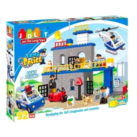 фото Конструктор 5136 JDLT, "Полицейский участок", звук, свет (92 детали)