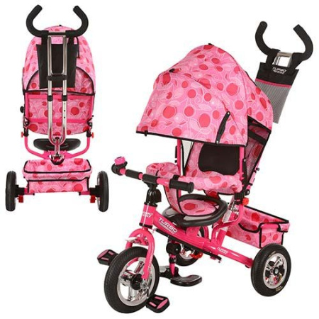 фото Трехколесный велосипед TurboTrike М 5361-8-1 для девочек (розовый)