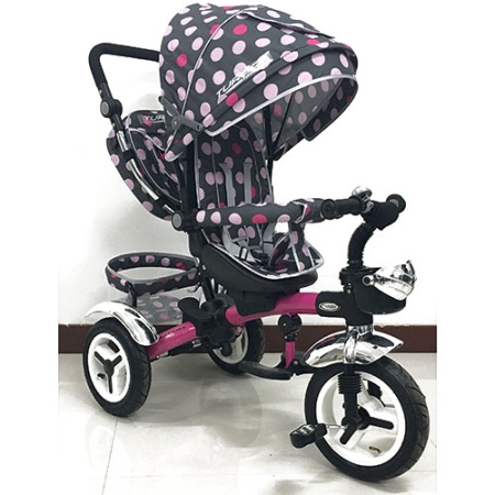 фото Велосипед колясочный M 3200-6A-D с функцией поворота сиденья (розовый круги)