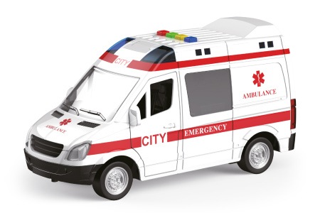 фото Машинка инерционная 1:16 Wenyi Скорая помощь со звуком и светом