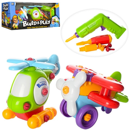 фото Конструктор для детей KEENWAY 11863 вертолет шуруповерт отвертка