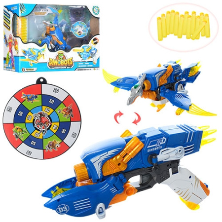 фото Детский игровой трансформер SB377 динозавр-пистолет пули-присоски