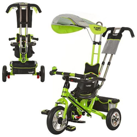 фото Трехколесный велосипед Turbotrike М 5378-3 надувные колеса (зеленый)