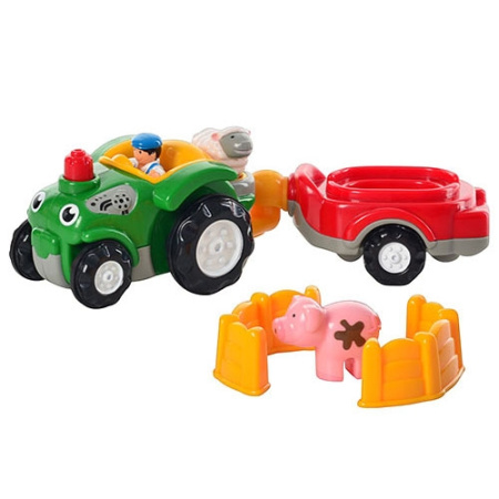 фото Игровой набор трактор WowToys 10318 с прицепом