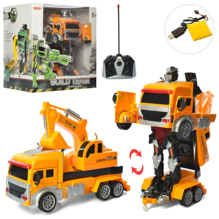 фото Детский радиоуправляемый трансформер AT188MY робот-стройтехника (35см)