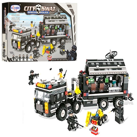 фото Детский конструктор 1230 спецназ трейлер-база (842 детали)