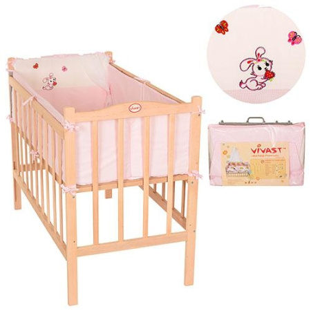 фото Защита для кроватки М V-612-70170-03 Vivast (4 детали, розовая)