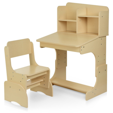 фото Детская парта со стульчиком F 2071 регулируется высота (светлое венге)