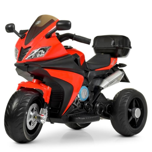 Мотоцикл для детей Bambi M 4195EL-3 колеса EVA и кожаное сиденье (красный)
