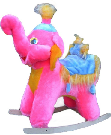 фото Красочный cлоник-качалка плюшевый