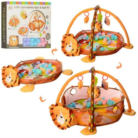 фото Коврик для младенца 63571 манеж 3в1 дуги с подвесками