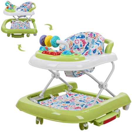 фото Детские ходунки-каталка-качалка 167С-GREEN музыка свет (зеленые)