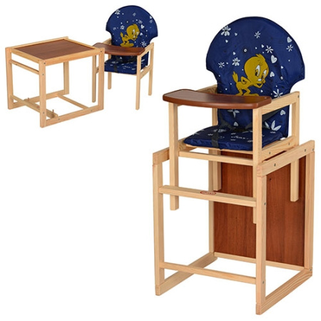 фото Стульчик-трансформер для кормления Vivast М V-010-24-7 цыпленок (синий)