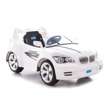 фото Стильный детский электромобиль M 0576 BMW с радиоуправлением (белый)