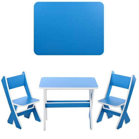 фото Детский столик со стульчиками М 2101-12 (бирюзовый)