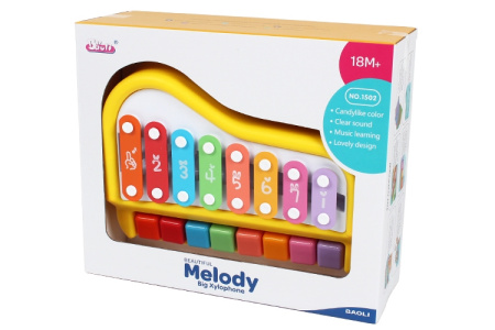 фото Ксилофон пианино Baoli 8 тонов (синий)