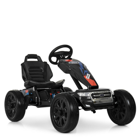 фото Детский электрокарт M 4084E-2 два мотора колеса ЕВА (черный)