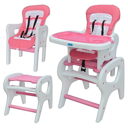 фото Стульчик для кормления – трансформер M 0816-5 столик малиновый