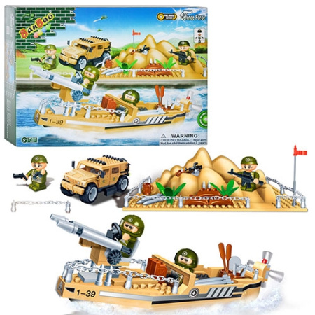 фото Конструктор для детей BANBAO 8239 военная база транспорт (480 деталей)