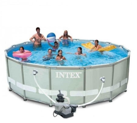 фото Шикарный белый каркасный бассейн 54924 (488х122см)