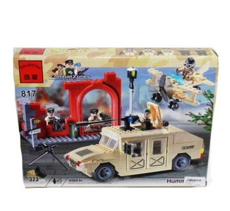 фото Детский конструктор BRICK 817 "Военный джип Хаммер" (323 дет.)
