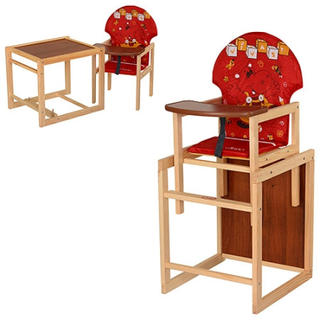 фото Стульчик-трансформер для кормления Vivast V-010-21-1 (красный бегемот)