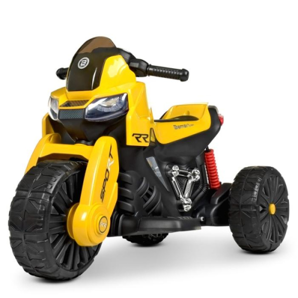 Детский мотоцикл Bambi M 4193EL-6 музыка свет колеса ЕВА (желтый)