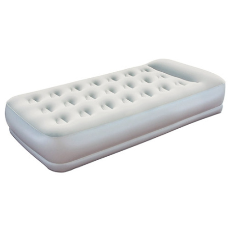 фото Надувная кровать Bestway 67455 серая с подголовником (191-97-38 см)