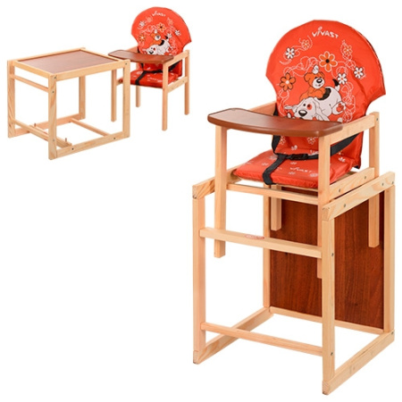 фото Стульчик для кормления Vivast М V-010-27-6 (оранжевый собака)