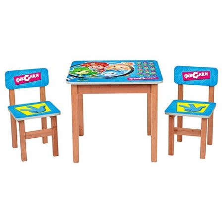 фото Деревянный столик с двумя стульчиками F195 Фиксики