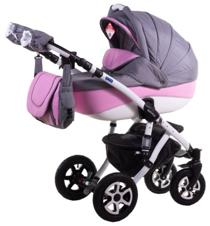 фото Коляска 2 в 1 Adamex Erika 366S Кожа 50% 70001