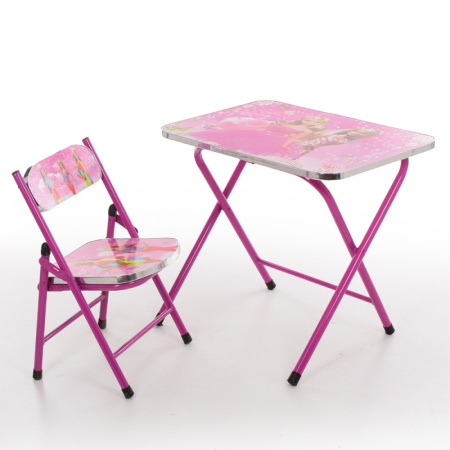 фото Детский складной столик Барби A19-BB со стульчиком