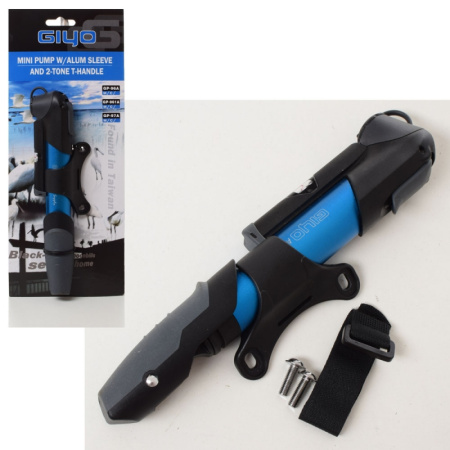фото Насос для велосипеда GIYO AS180017-10 с манометром (синий)