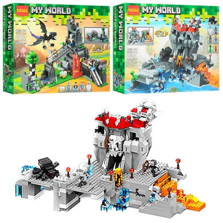 фото Детский конструктор Minecraft 821-22 строение (600 и 609 деталей)