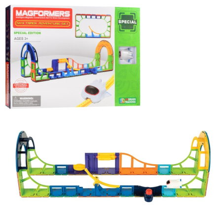 фото Магнитный конструктор для детей LQ643 трек транспорт (44 детали)